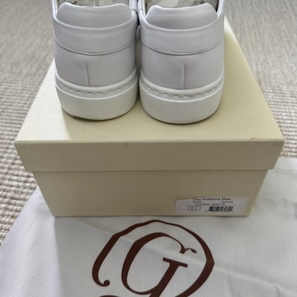 M. GEMI Palestra Due White Leather Sneakers Size 37.5 (US7) - Picture 3 of 8